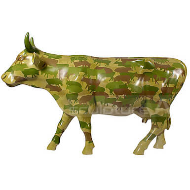 painted cow statue