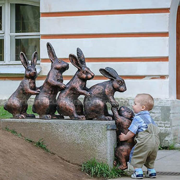 vintage rabbit statue
