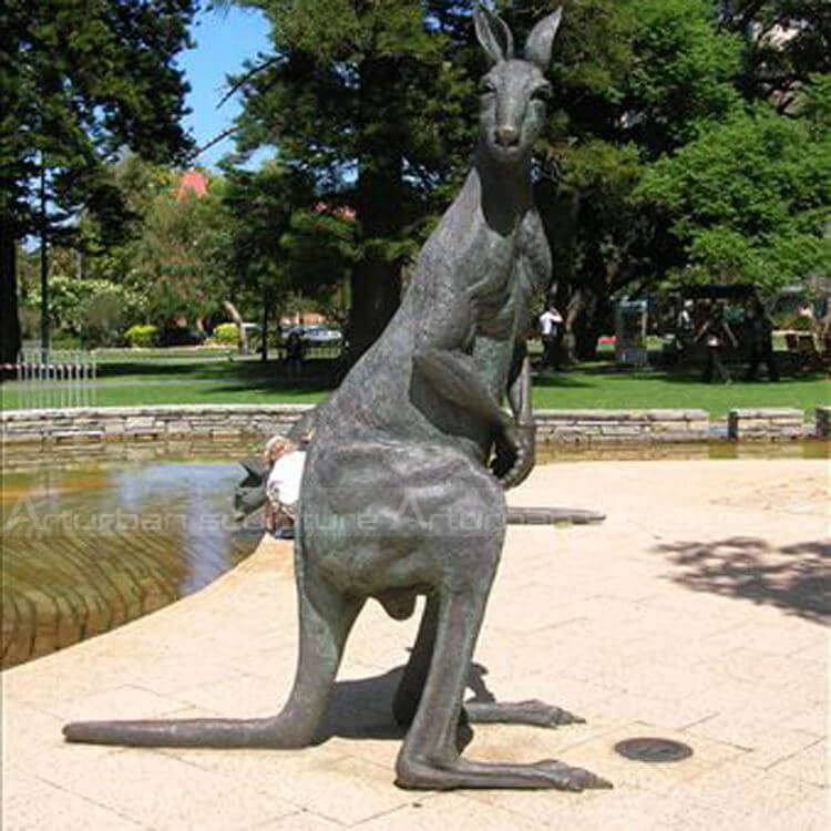 kangaroo garden sculpture
