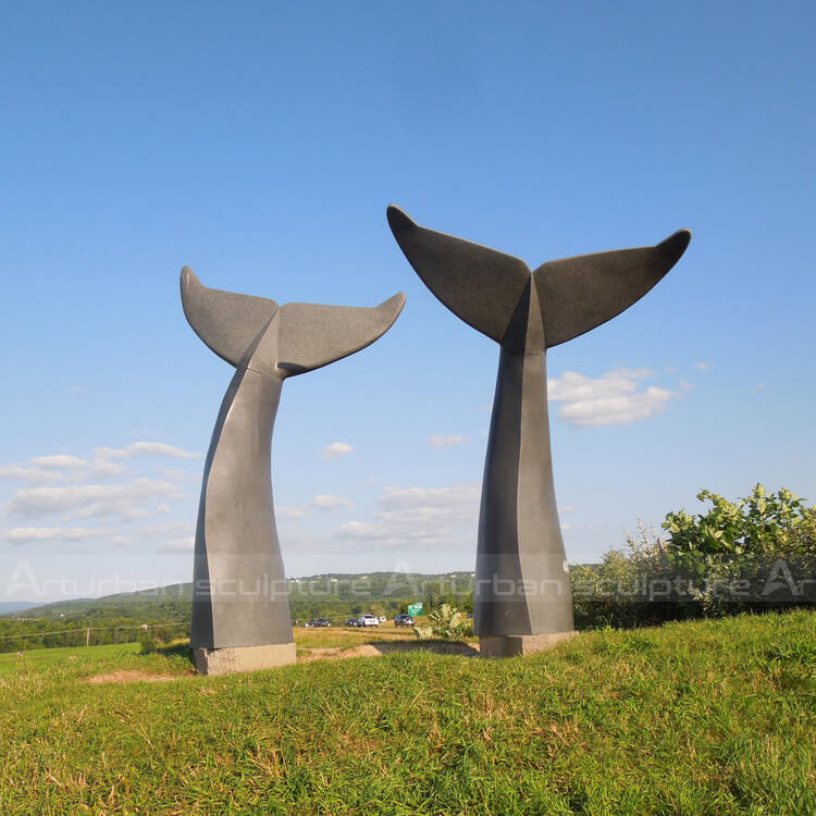 whale tail sculpture