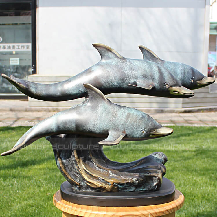 bronze dolphin statue for outdoor