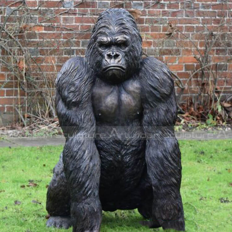 bronze gorilla statue