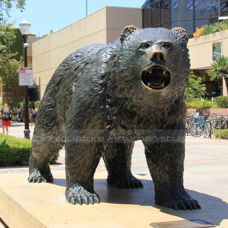 brown bear statue