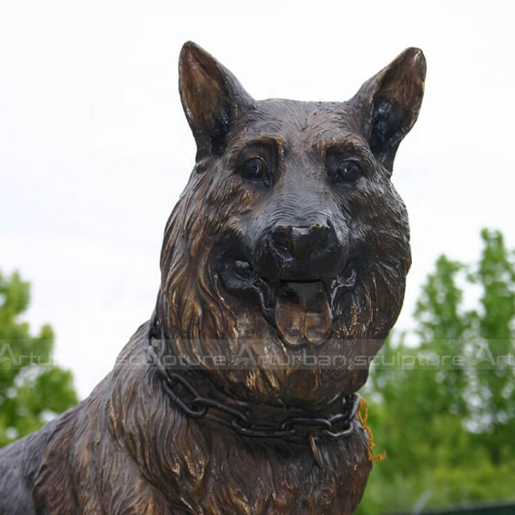 German Shepherd Garden Statue