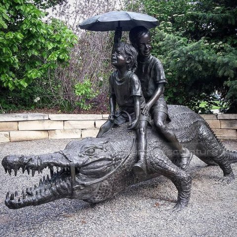 life size crocodile statue