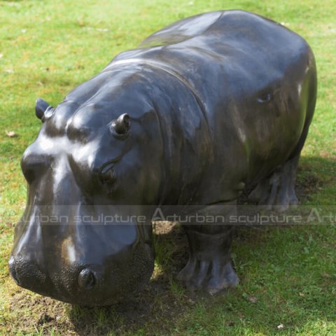 life size hippo statue
