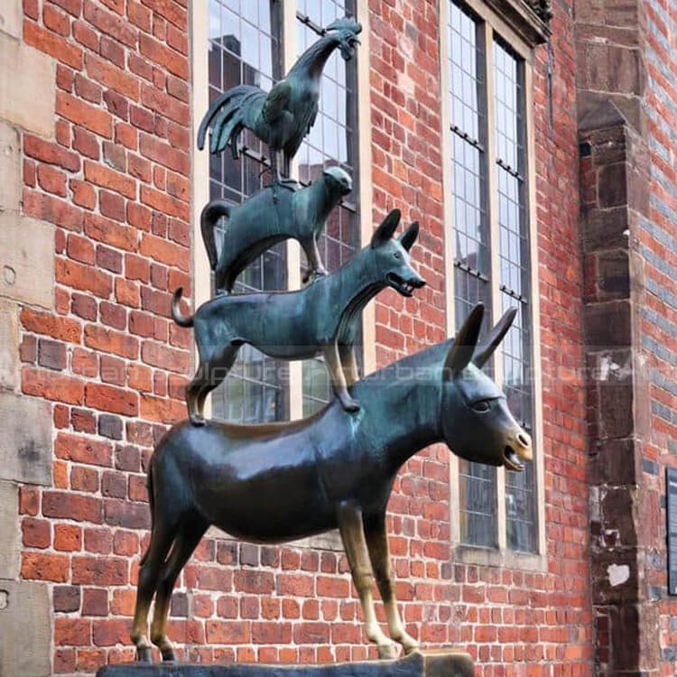 bronze bremen animal statue