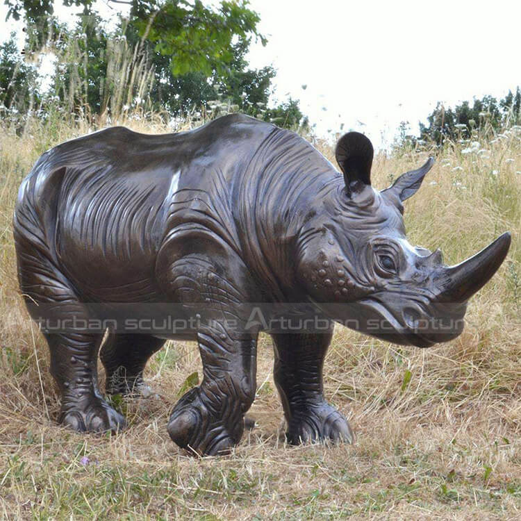 life size rhino statue
