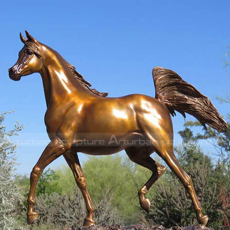 arabian horse bronze sculpture