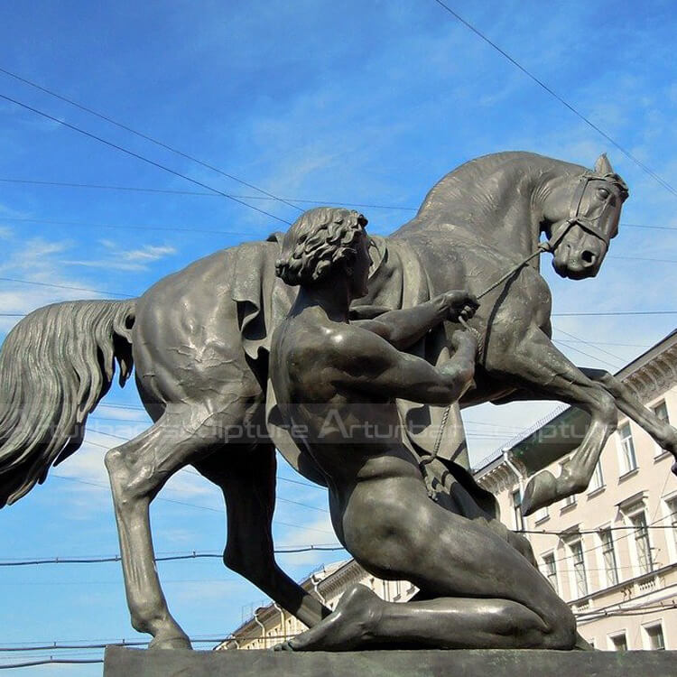 bronze equestrian statue