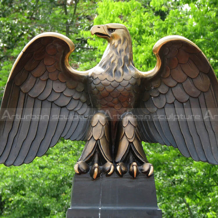 vintage brass eagle statue