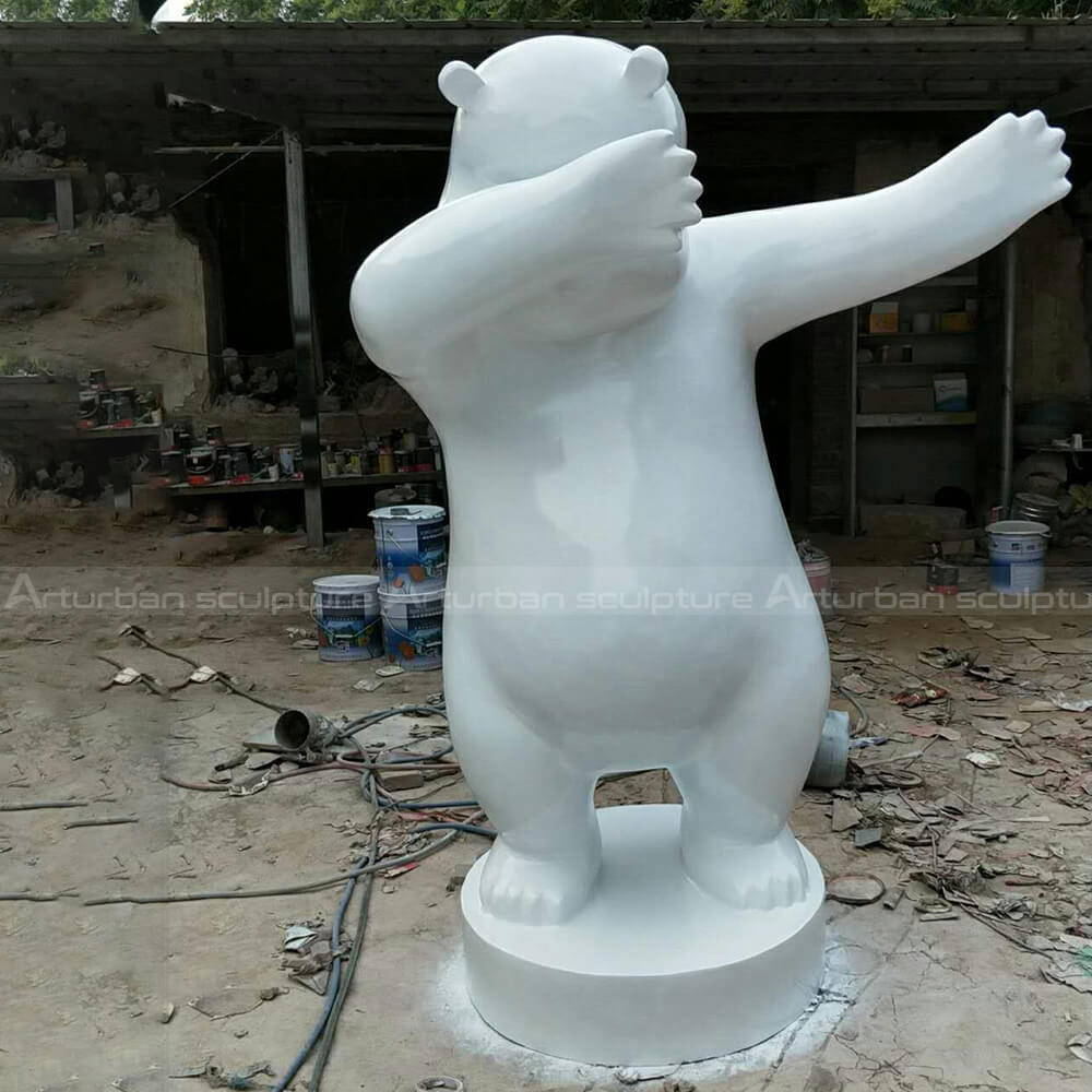 resin white bear statues