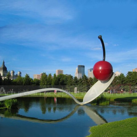 spoon with cherry statue
