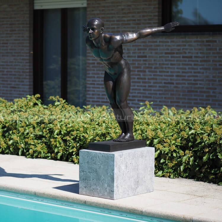 the swimmer sculpture