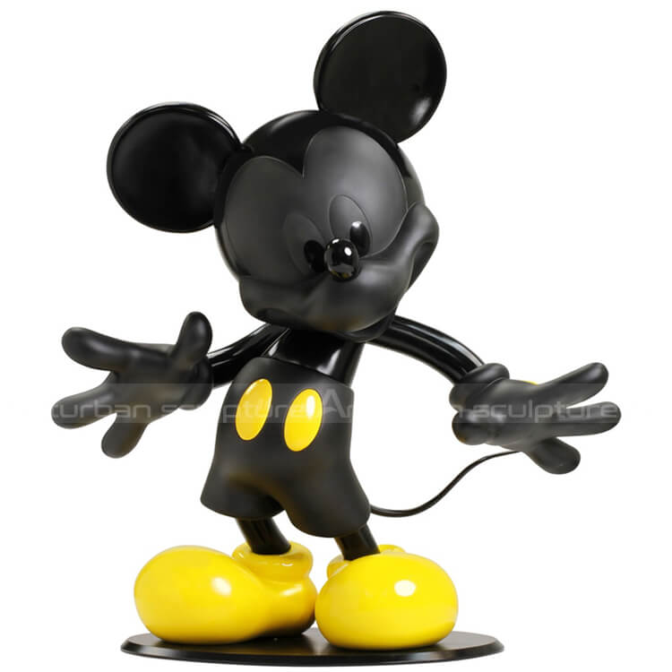 mickey mouse black sculpture