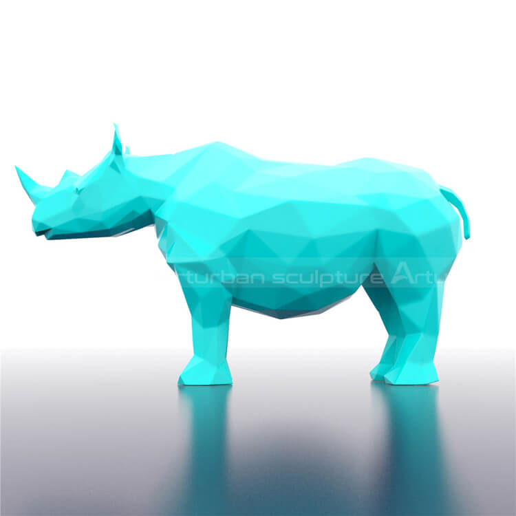 geometric rhino figurines