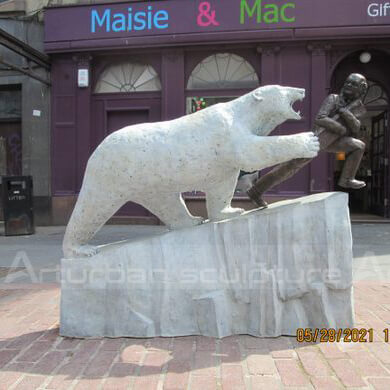 outdoor polar bear statue