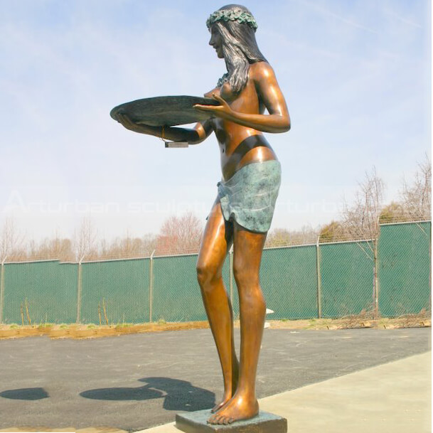 bronze female statues