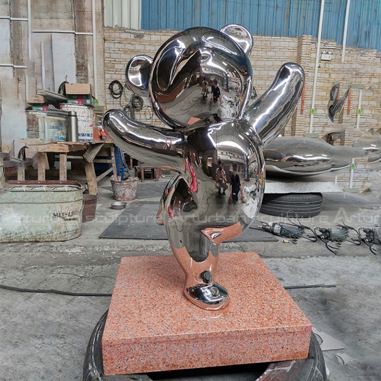 Silver Bear Statue