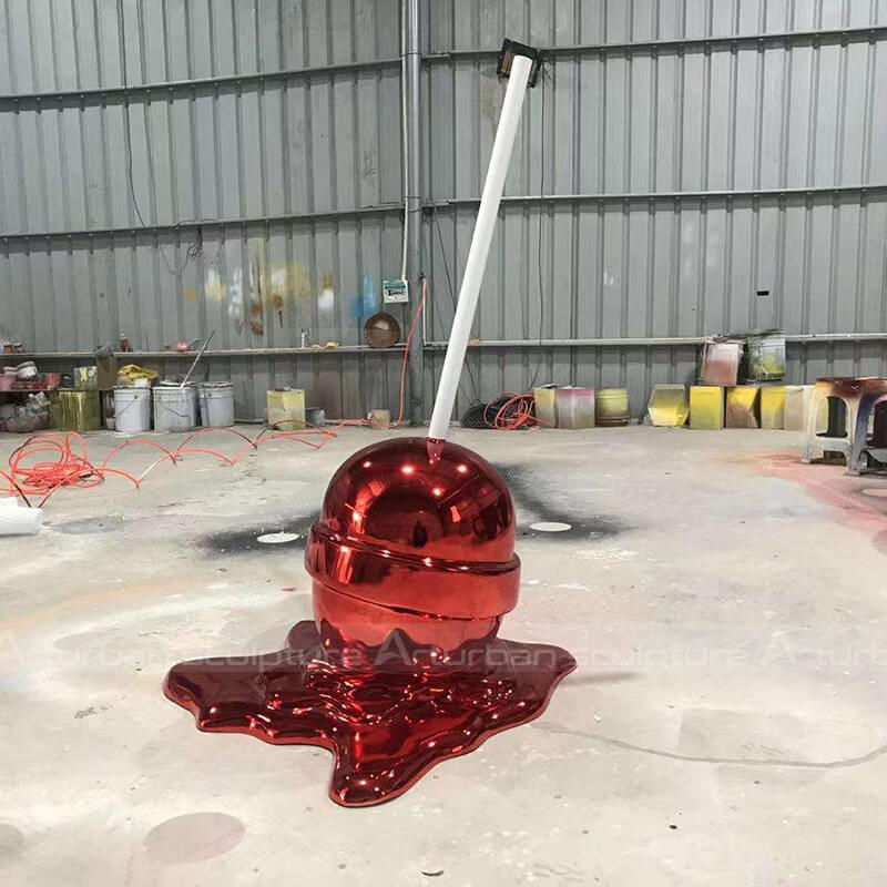 melted lollipop sculpture