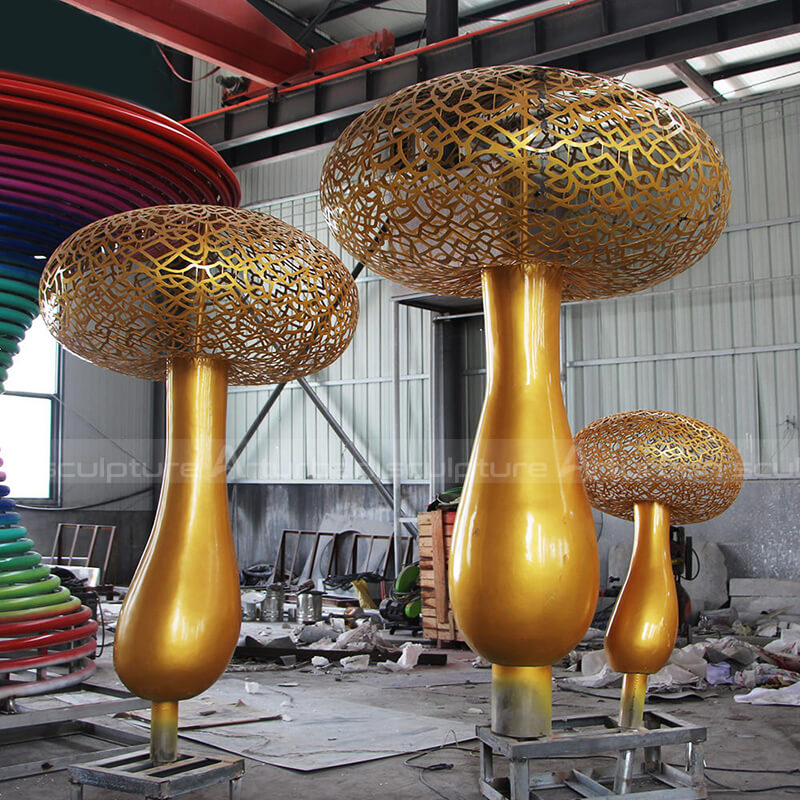 big mushroom statue