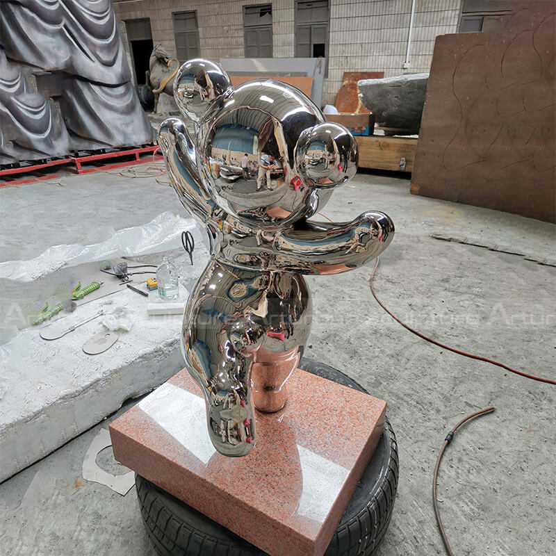 Silver Bear Statue