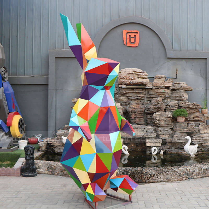colorful rabbit sculpture