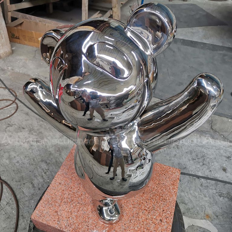 Silver Bear Statue