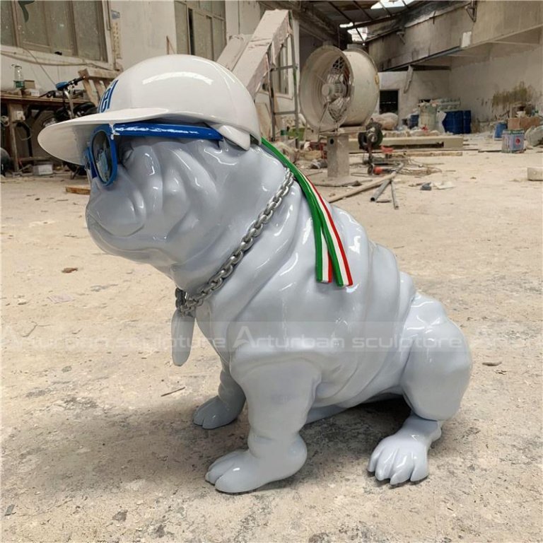 Fiberglass Bulldog Statue
