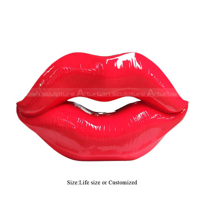 Red Lips Sculpture