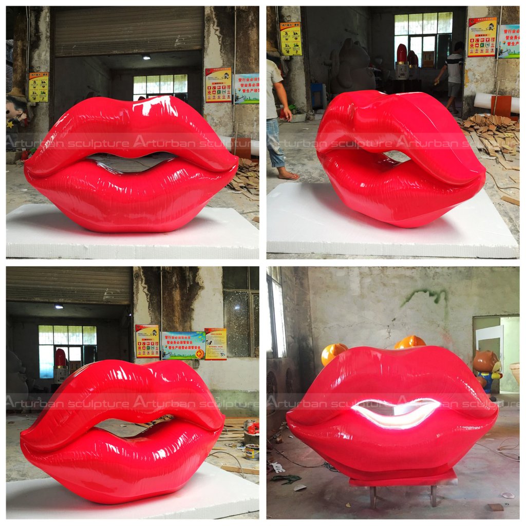 Red Lips Sculpture