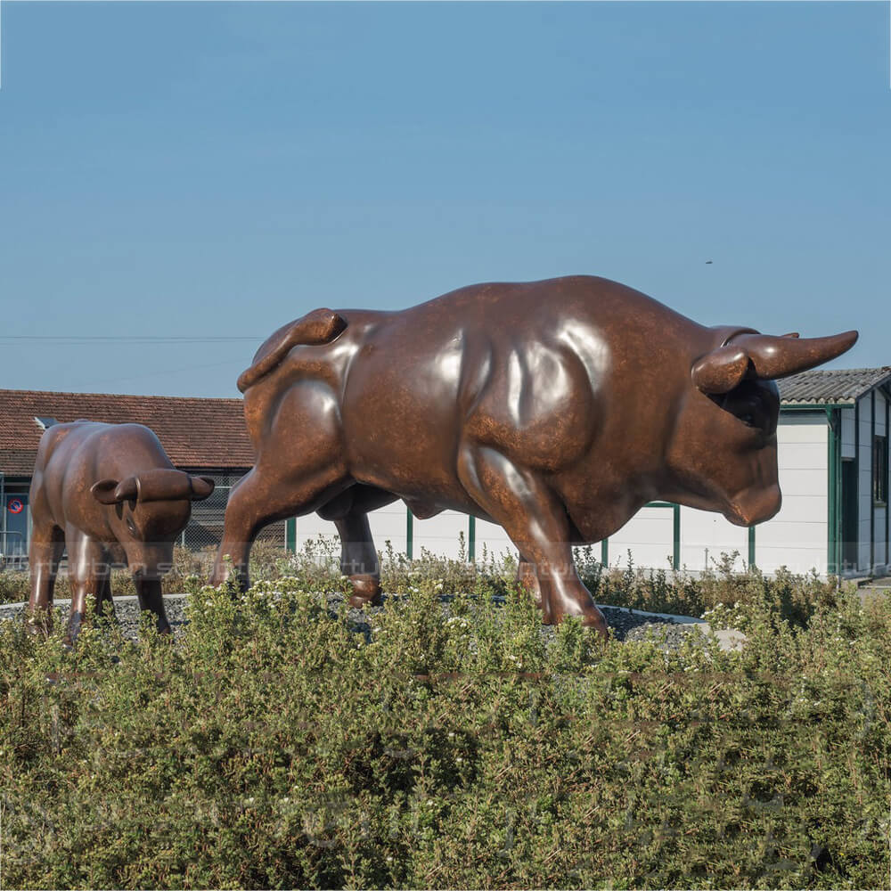 cow and calf sculpture