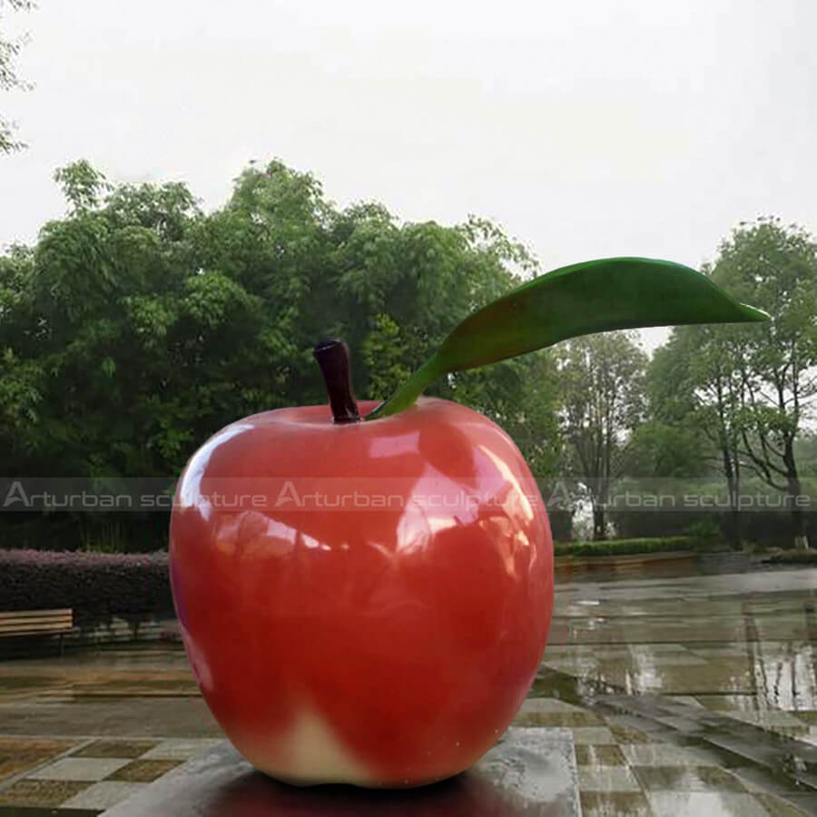 Red Apple Sculpture