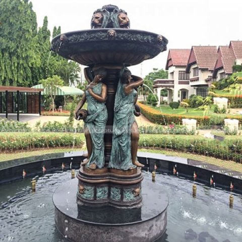 large outdoor bronze fountains