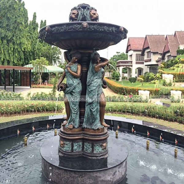 large outdoor bronze fountains