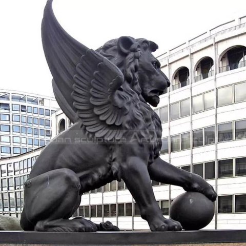 winged lion sculpture