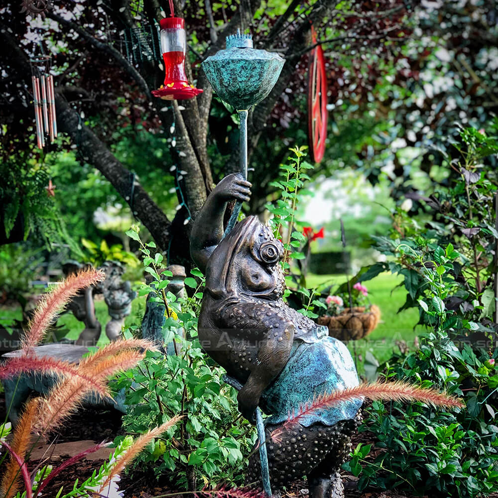 frog garden statues outdoor decor