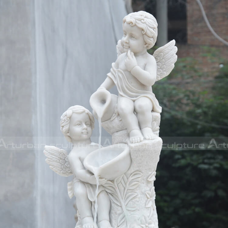 marble cherub fountains