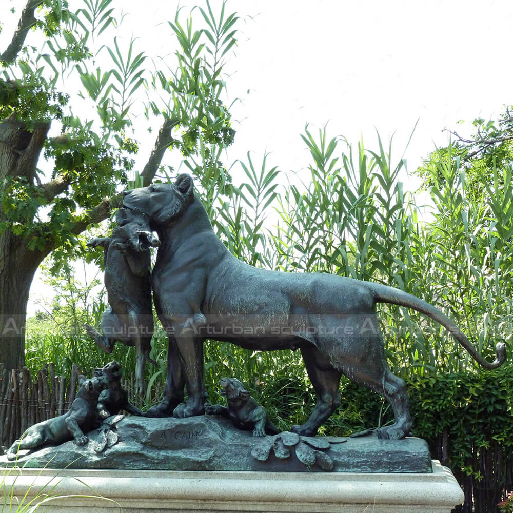 lioness garden statue