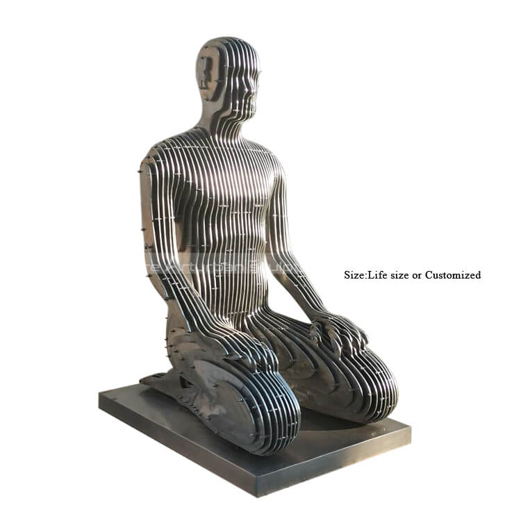 Kneeling Man Sculpture