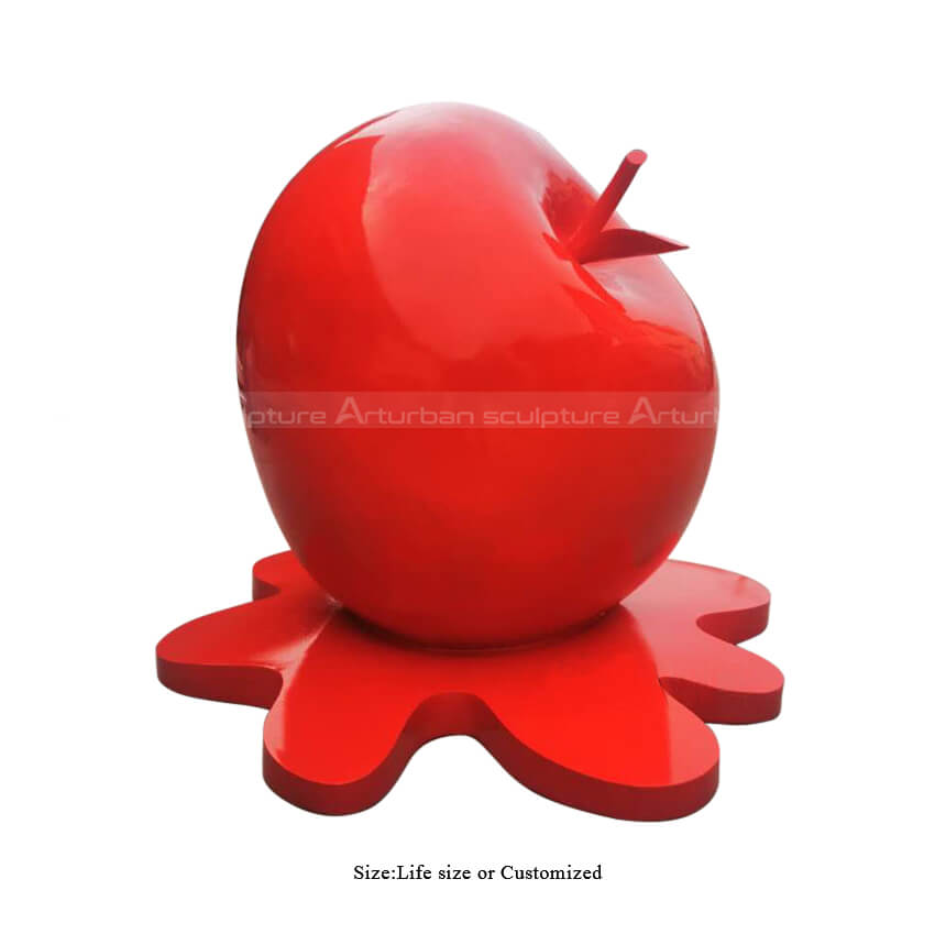 red apple sculpture