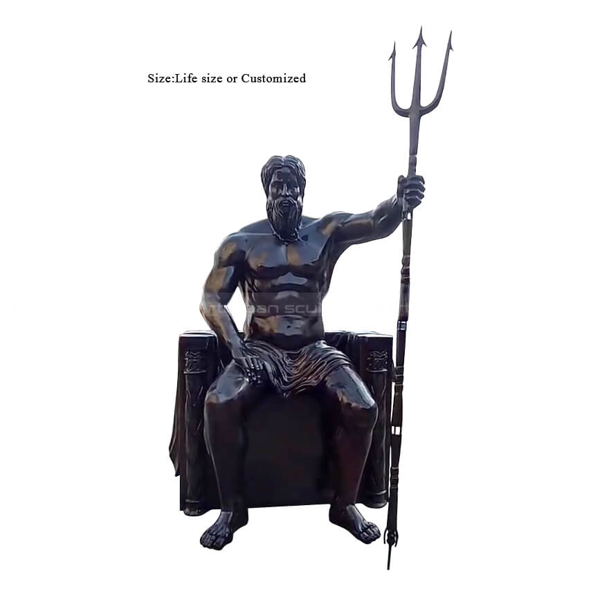 Neptune bronze sculpture