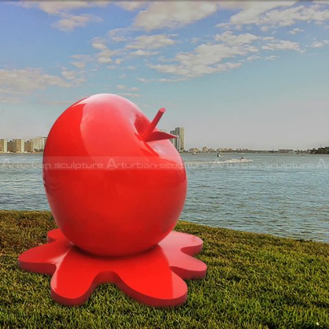 red apple sculpture