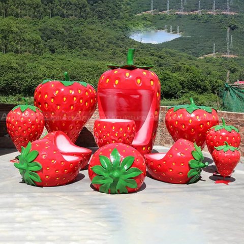 strawberry statue