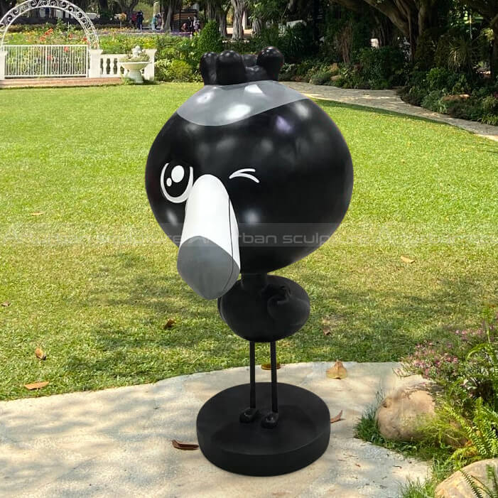 black rooster statue