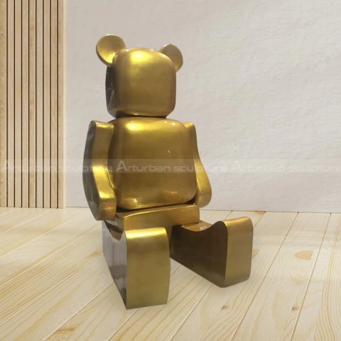 brick bear statue