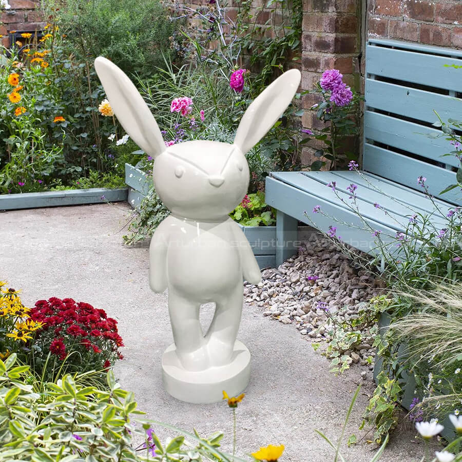 standing rabbit statue