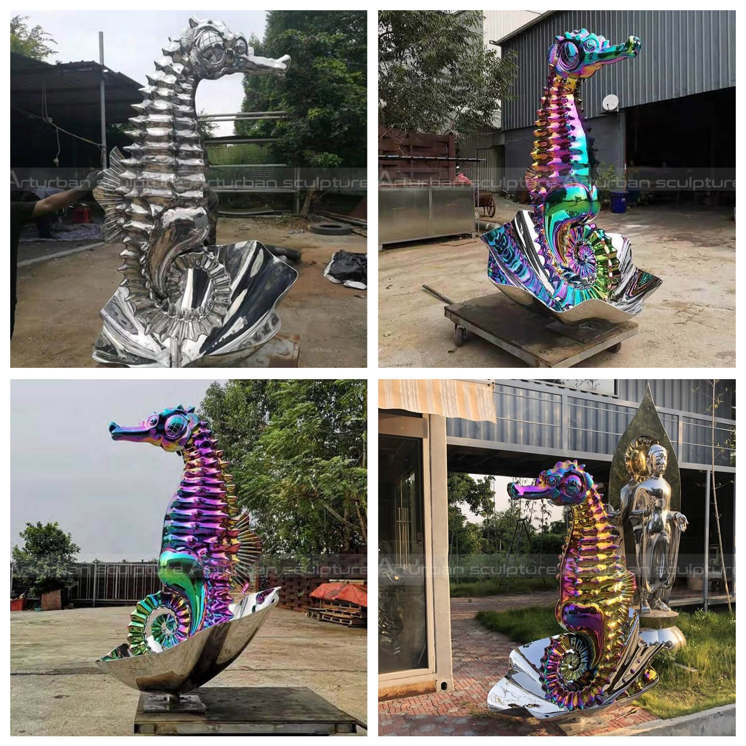 seahorse statue outdoor