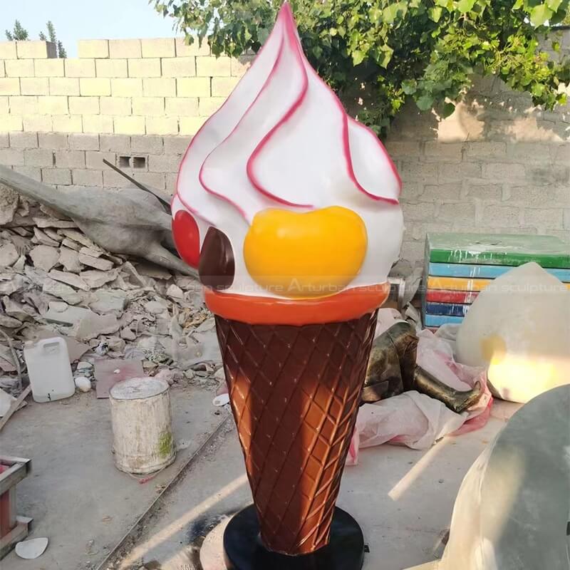 large ice cream cone statue