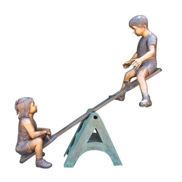 Children on Seesaw statue